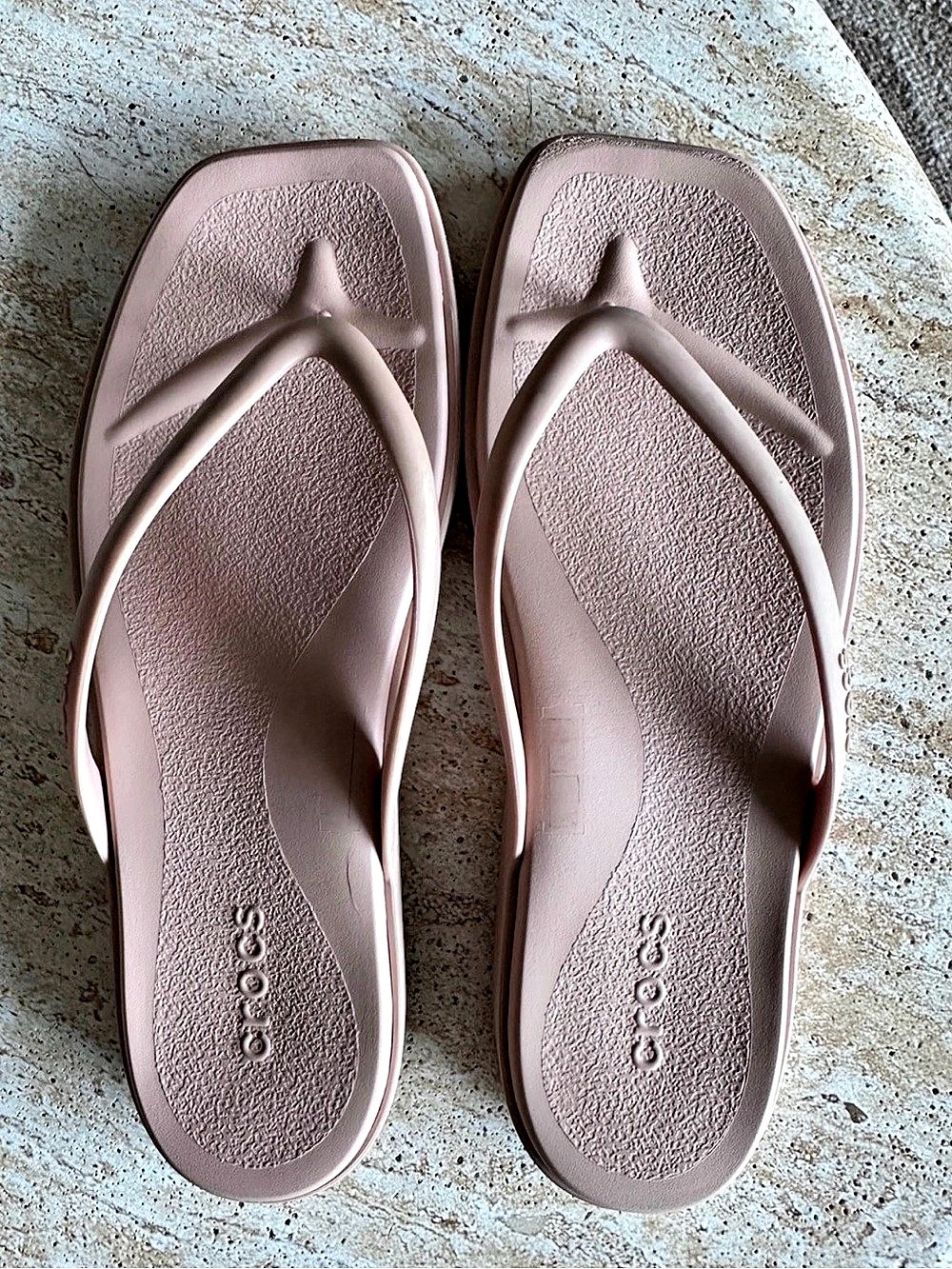 CROCS Miami Women's Flip Flop Sandals Pink Beige US 8